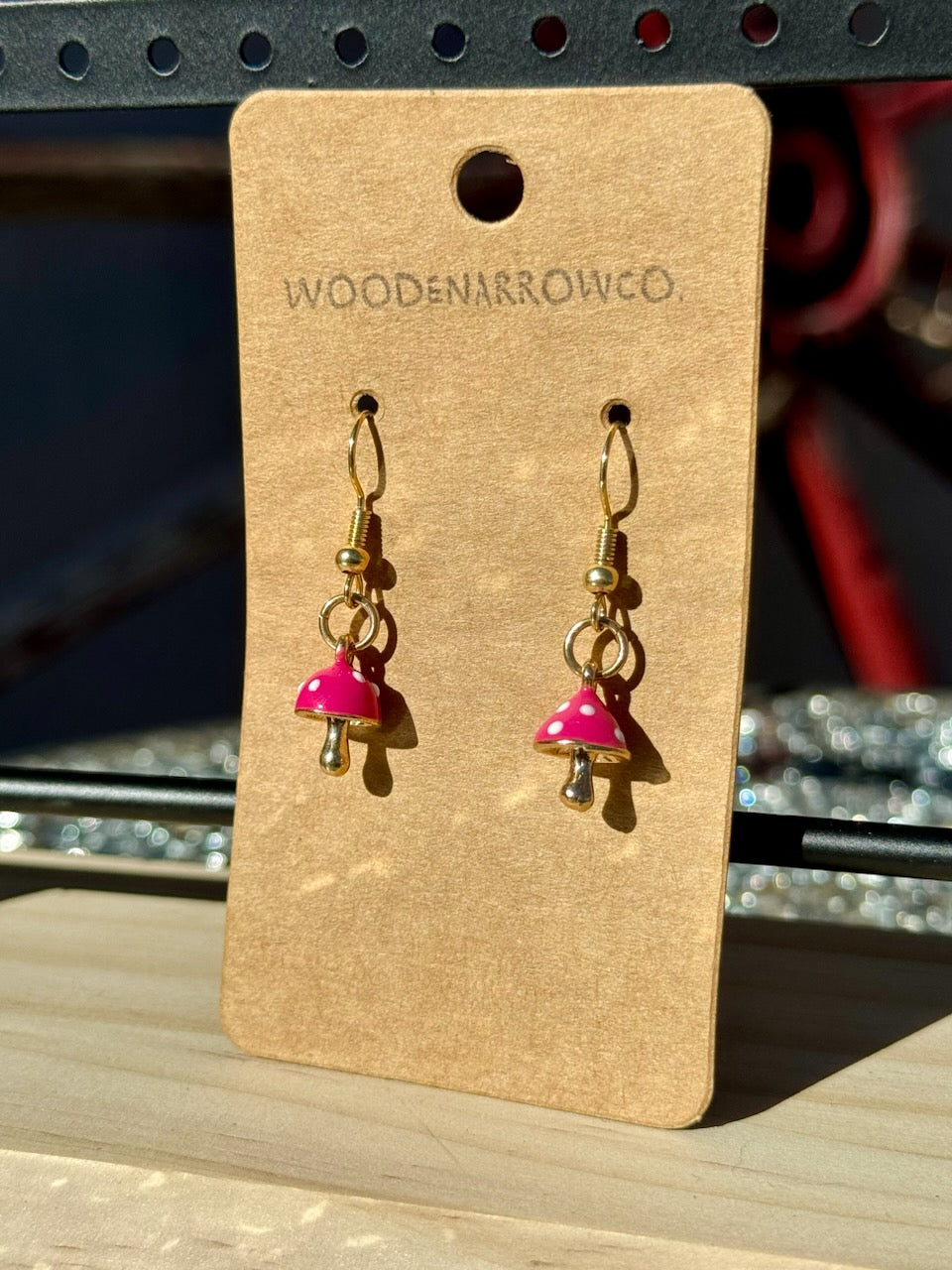 Tiny Mushroom Earrings