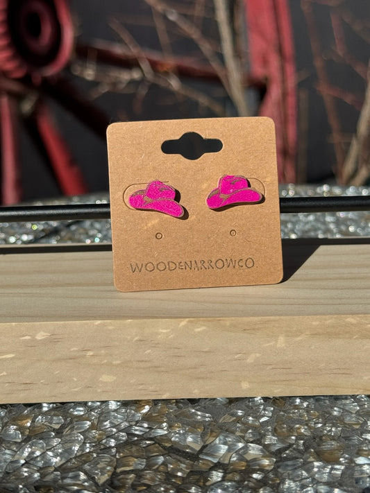 Cowgirl Hat Stud Earrings